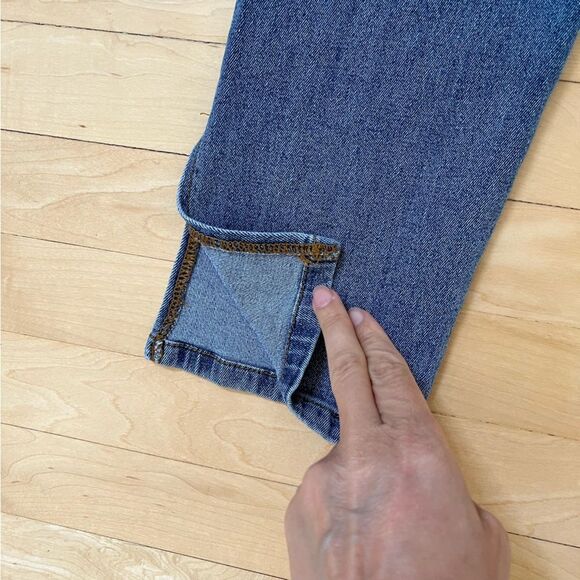 Kittenish Straight Leg Split Side Hems High Waist Jeans Small - Picture 12 of 13